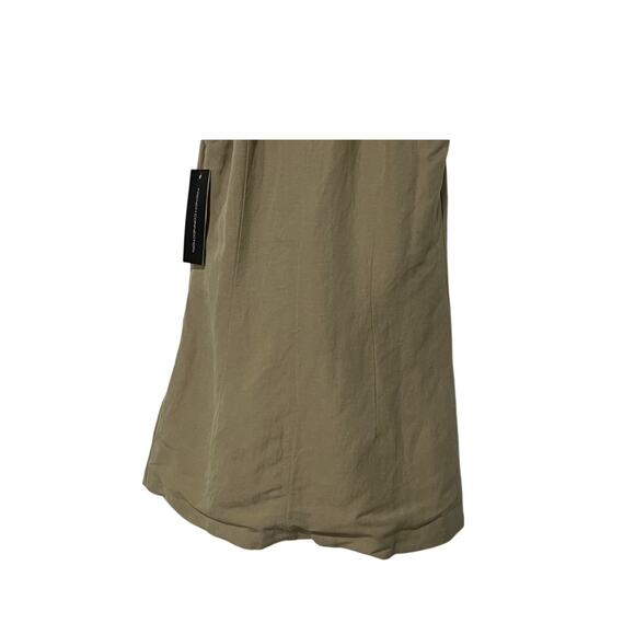 FRENCH CONNECTION TOP WOMENS 2 BIRDIE LINEN BLEND HALTER VEST BLOUSE TAN NEW - Picture 10 of 13